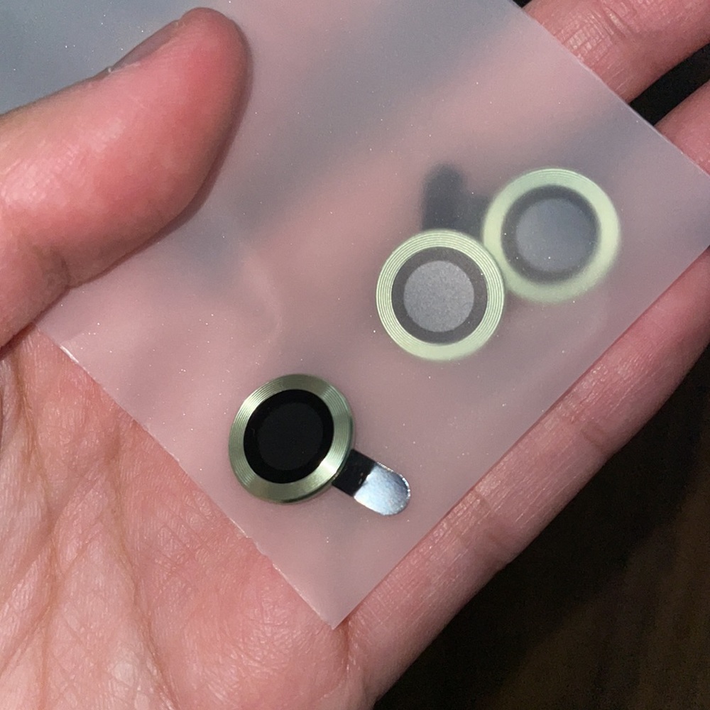 3 iPhone 12 Camera Lens Protectors - Light Green